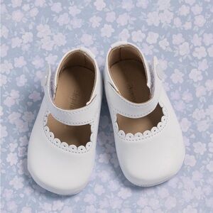 Elephantito Baby Mary Jane in White Leather - Size 2
